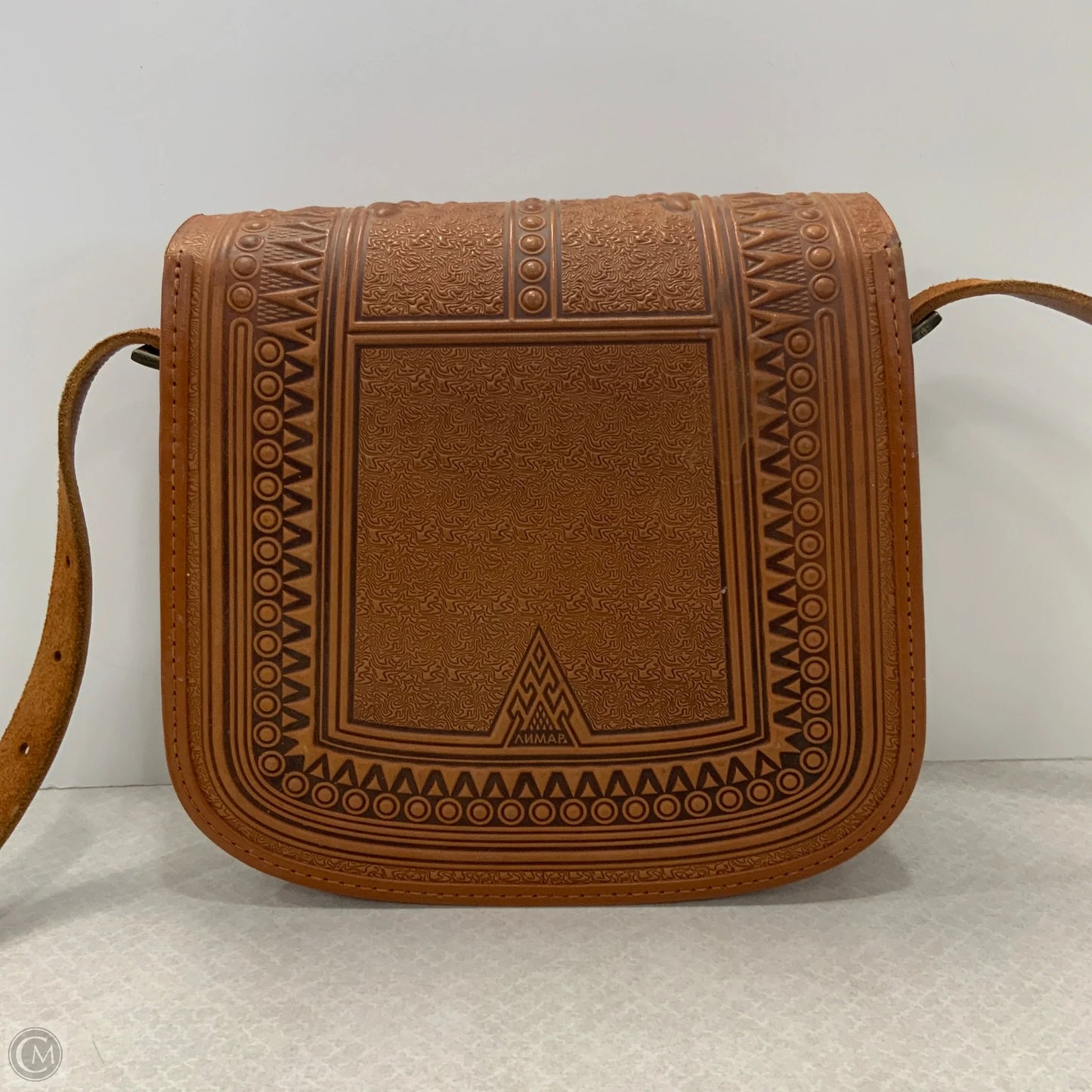 Crossbody Leather By Anmap, Size: Medium