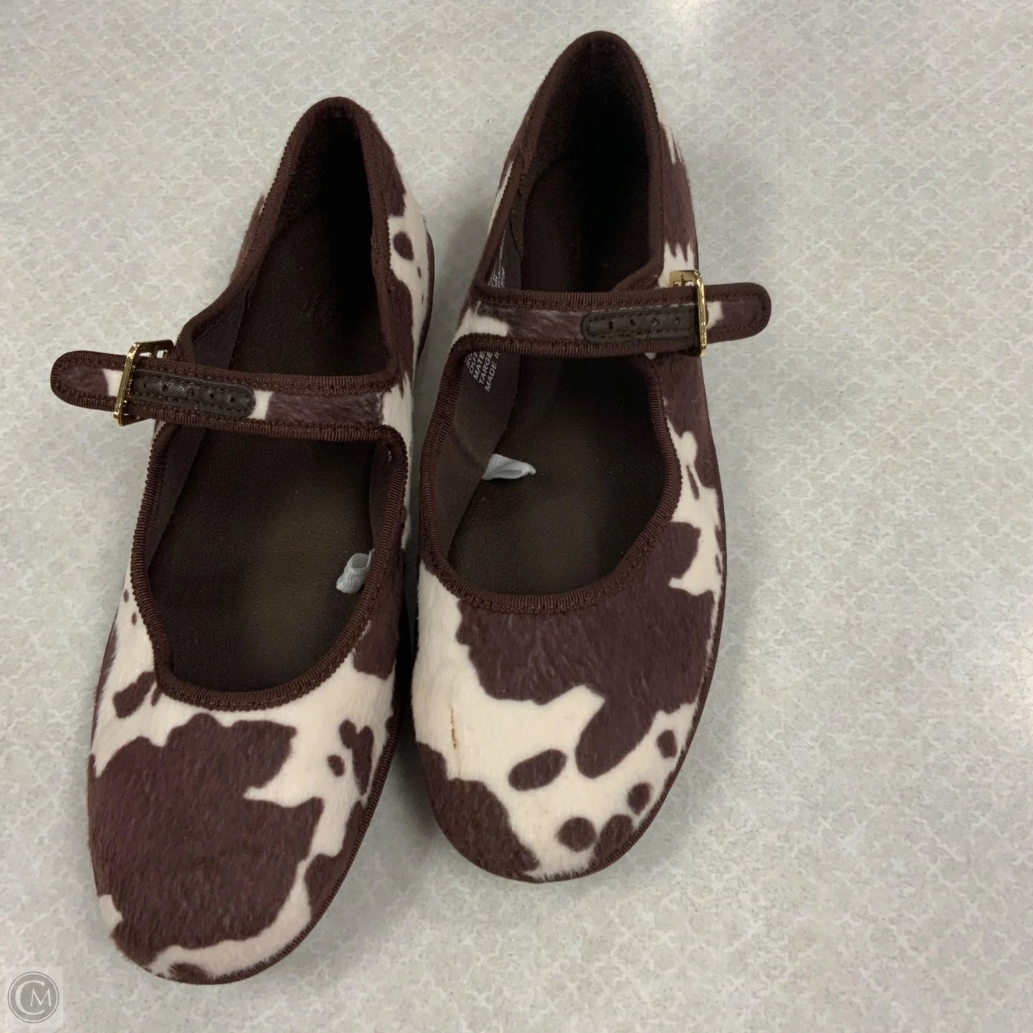 Shoes Flats By Universal Thread In Brown & Cream, Size: 8.5