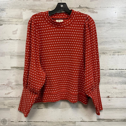 Top Long Sleeve By Madewell In Brown, Size: Xl