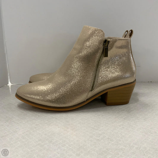 Boots Ankle Heels By JC In Gold, Size: 8