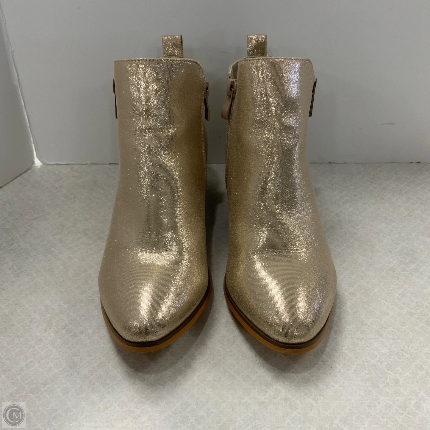 Boots Ankle Heels By JC In Gold, Size: 8