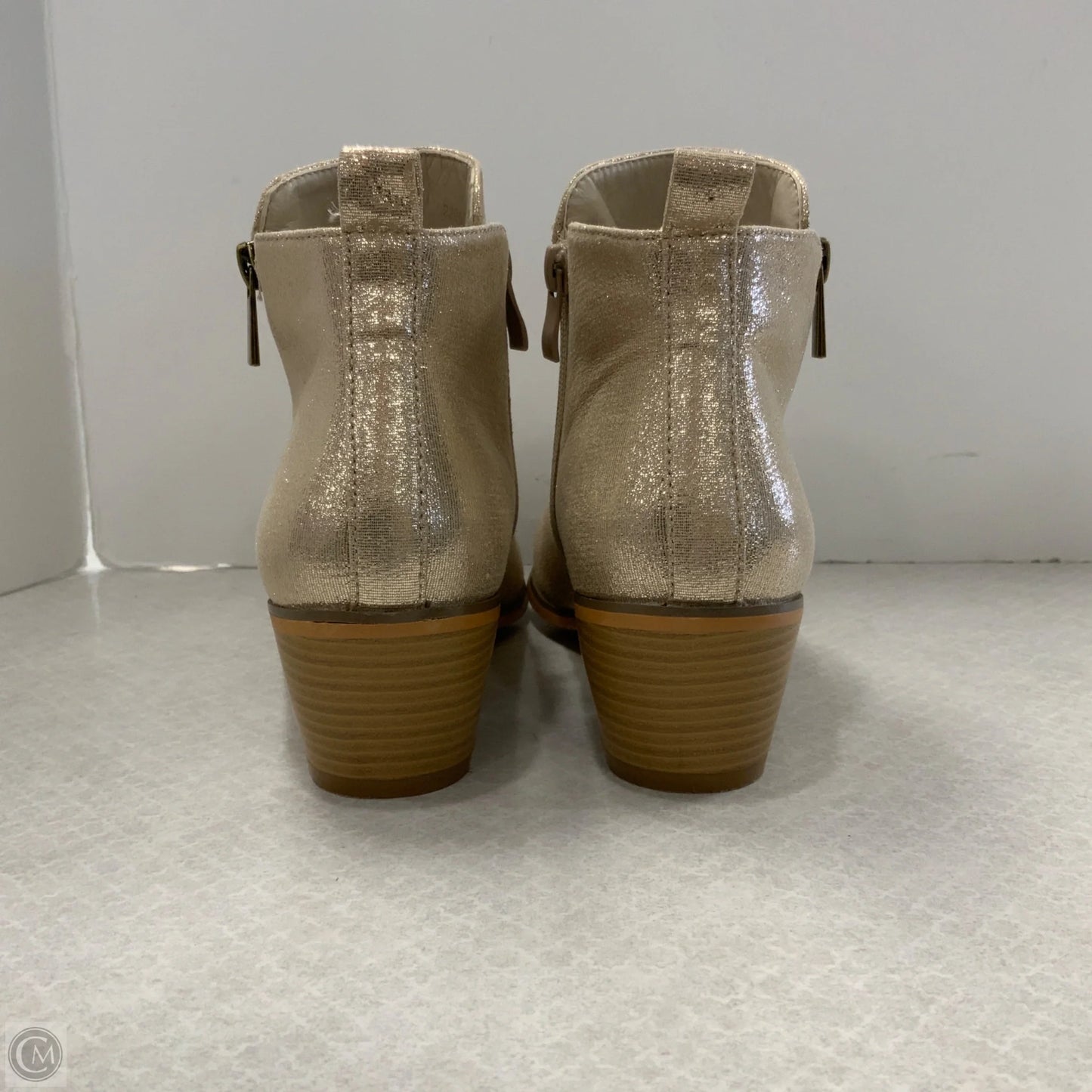 Boots Ankle Heels By JC In Gold, Size: 8