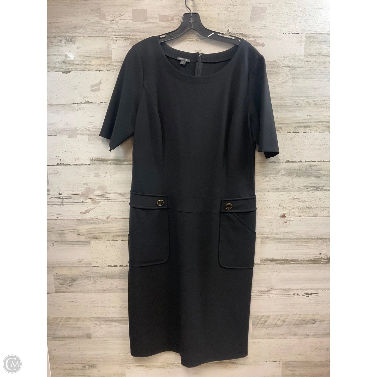 Dress Designer By Lafayette 148 In Black, Size: L