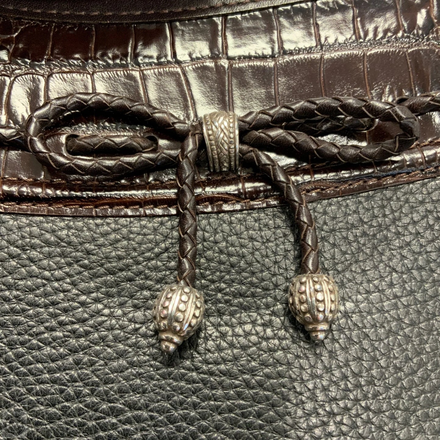 Handbag Leather By Brighton, Size: Medium