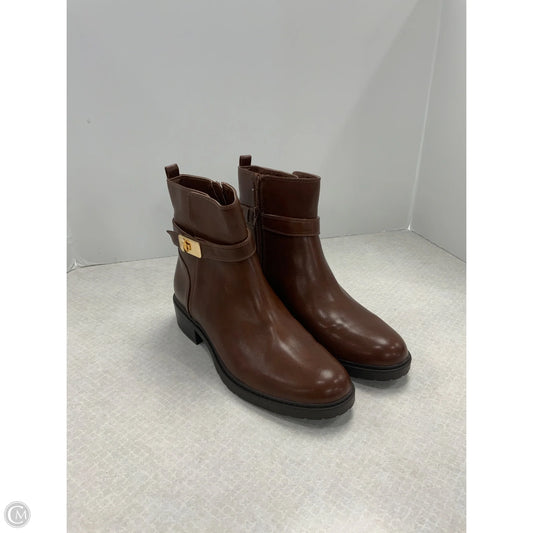 Boots Ankle Heels By Gianni Bernini In Brown, Size: 10