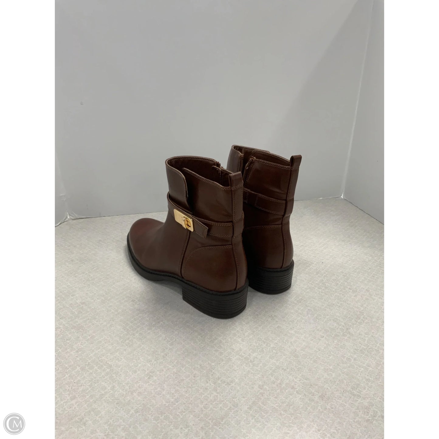 Boots Ankle Heels By Gianni Bernini In Brown, Size: 10