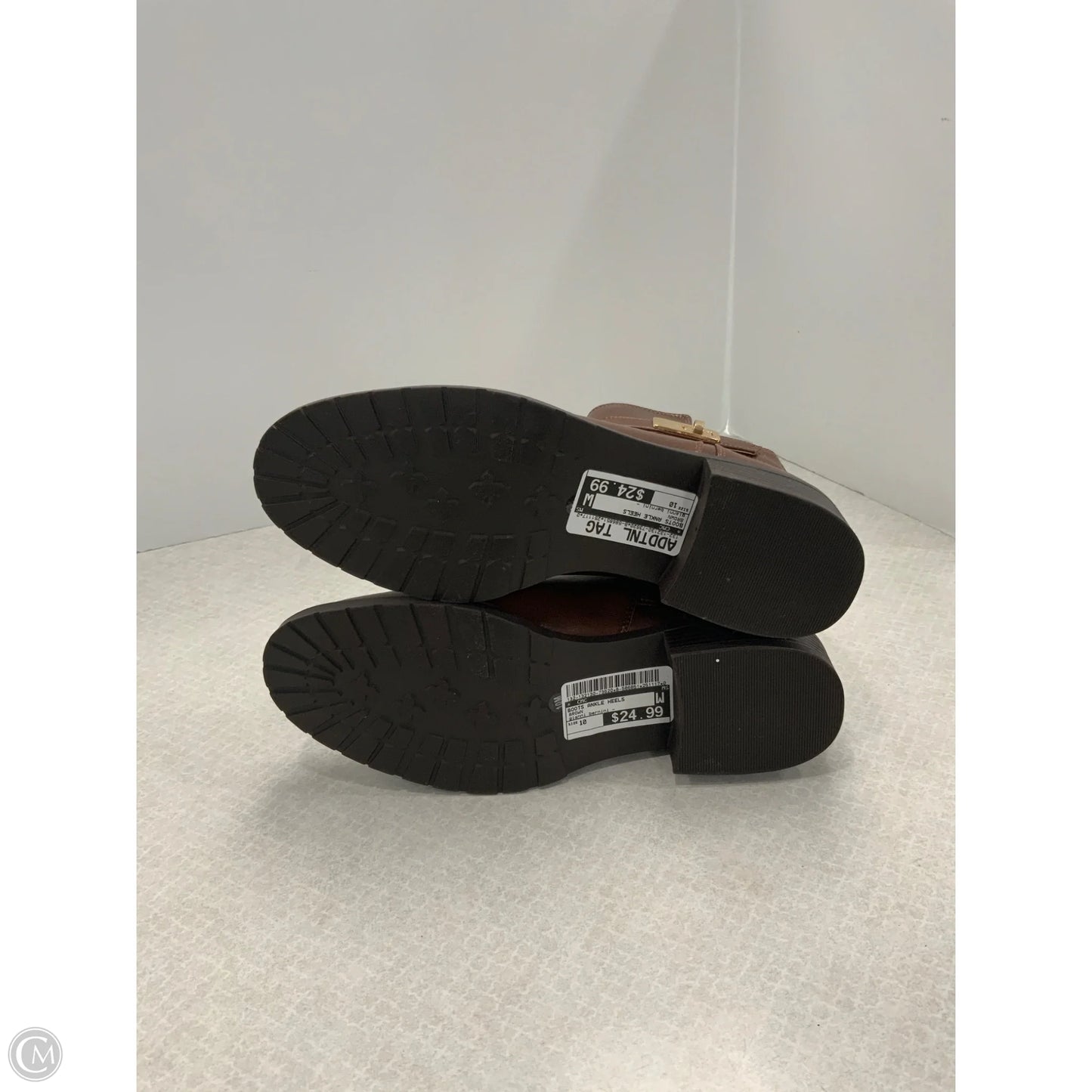 Boots Ankle Heels By Gianni Bernini In Brown, Size: 10