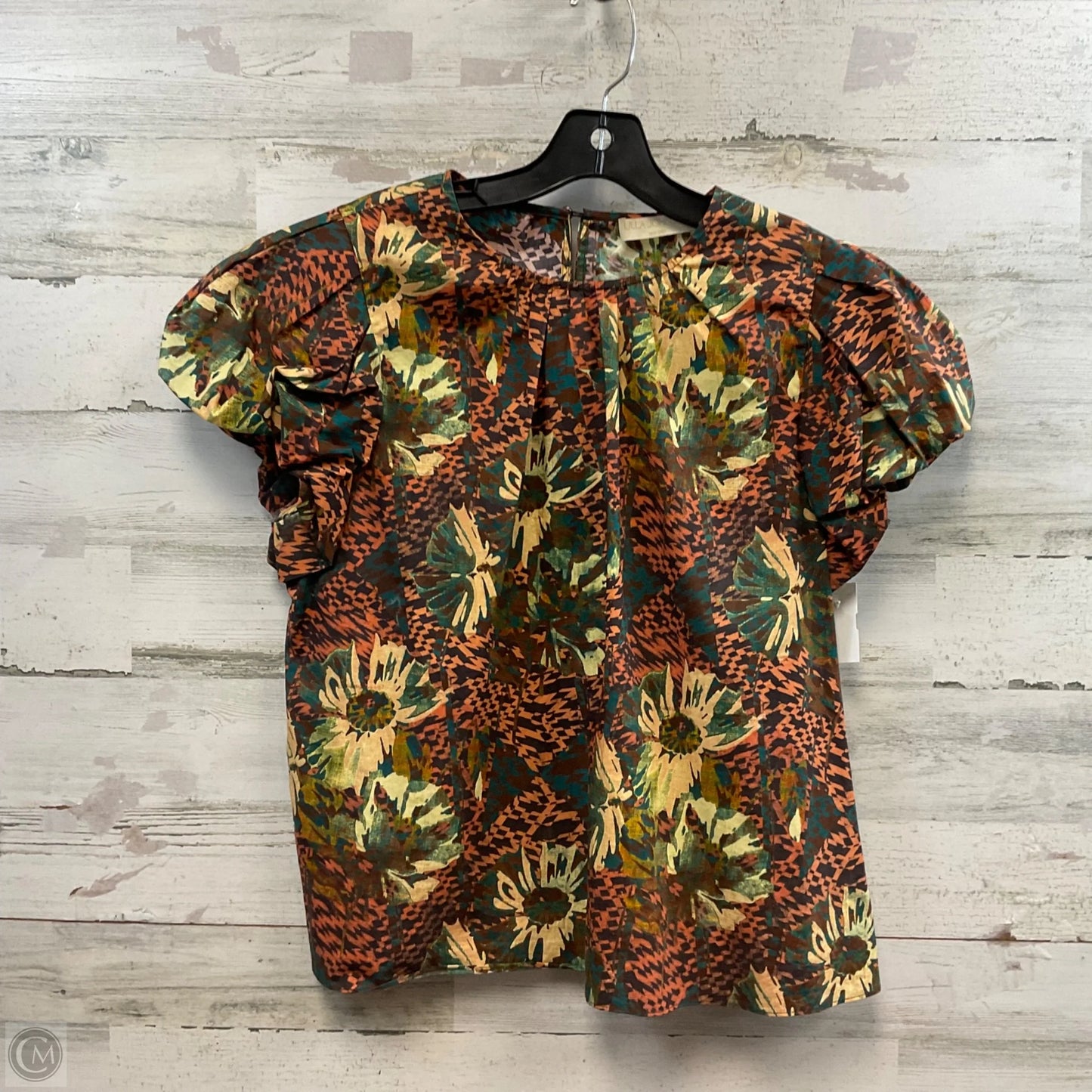 Blouse Short Sleeve By Ulla Johnson In Brown, Size: M