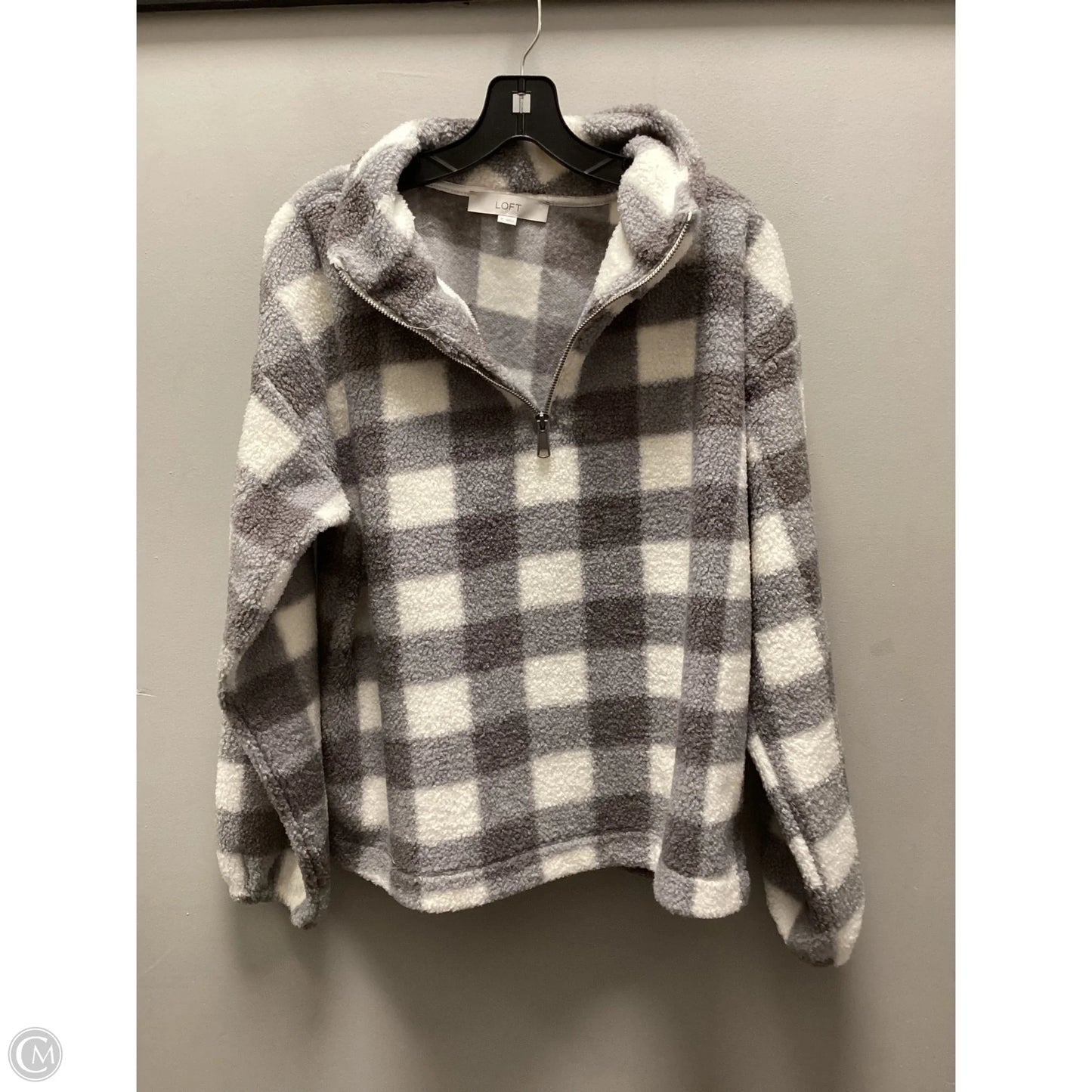 Top Long Sleeve By Loft In Grey, Size: M