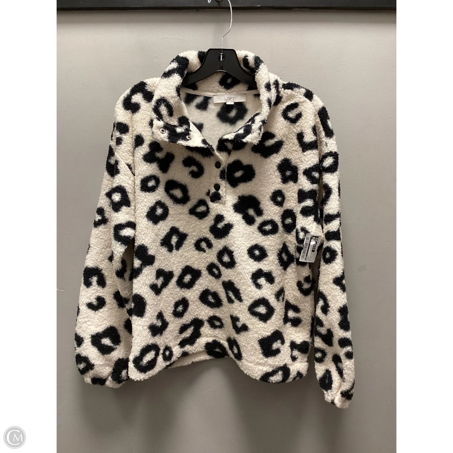 Top Long Sleeve By Loft In Cream, Size: M