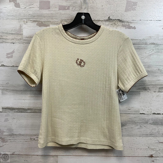 Top Short Sleeve By Free People In Brown, Size: L