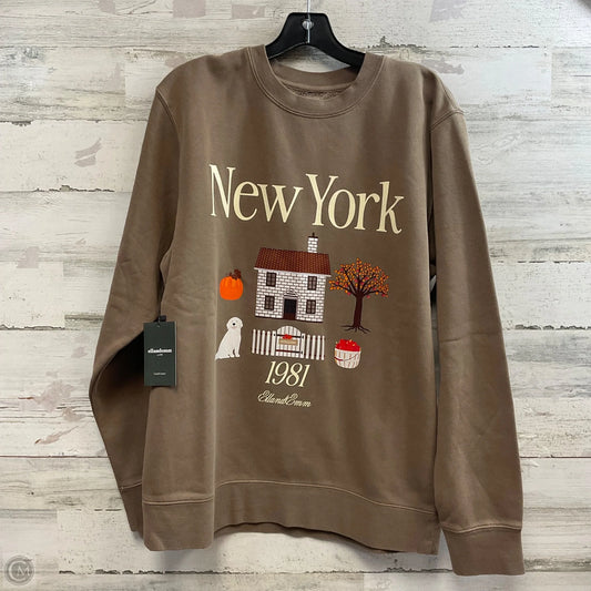 Sweatshirt Crewneck By ELLANDEM In Brown, Size: S / M