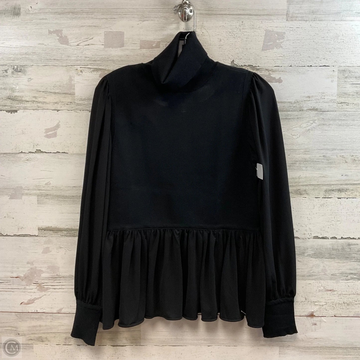 Blouse Long Sleeve By Ann Taylor In Black, Size: S