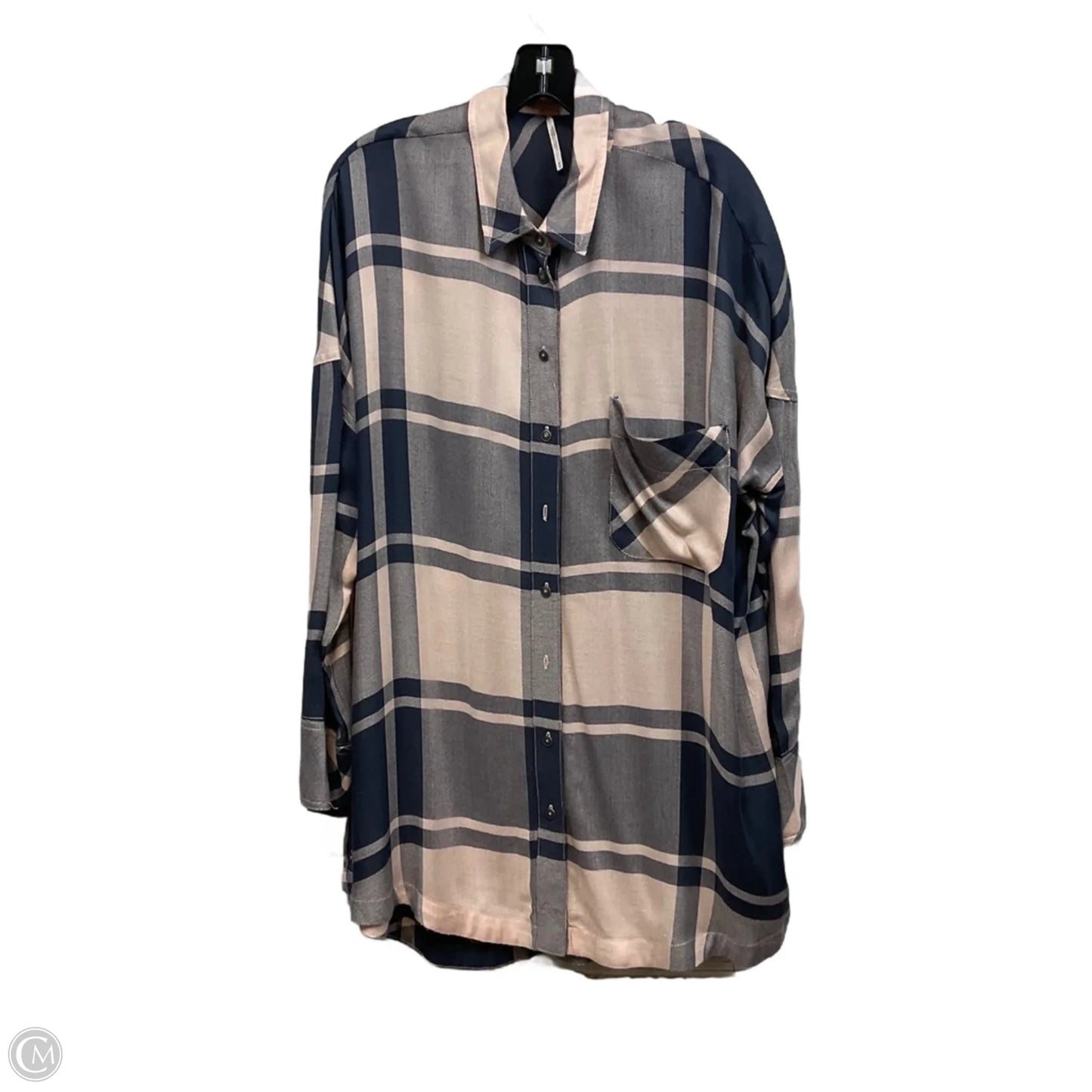 Blouse Long Sleeve By Free People In Pink, Size: M