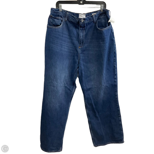 Jeans Wide Leg By Frame In Blue Denim, Size: 18