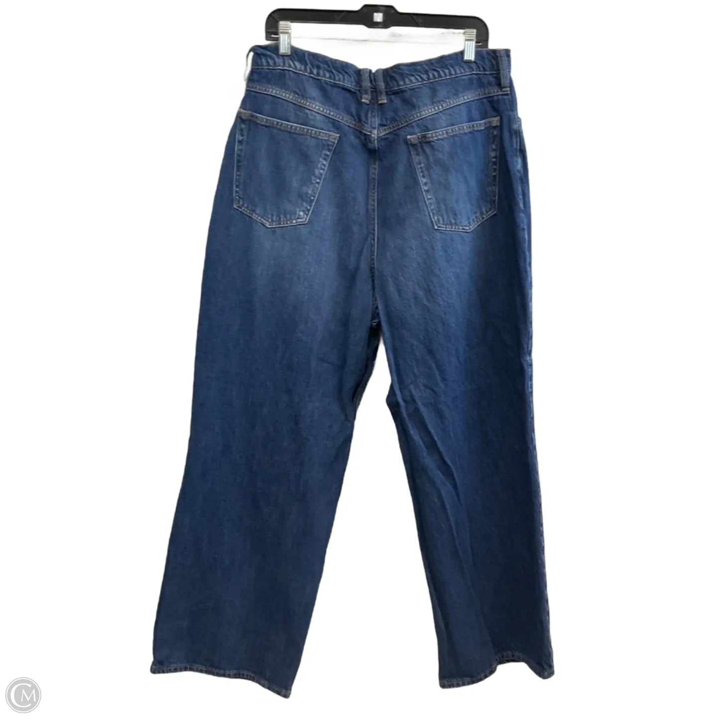 Jeans Wide Leg By Frame In Blue Denim, Size: 18