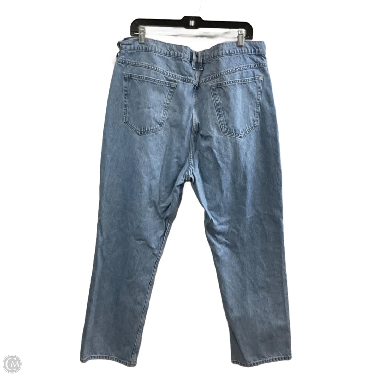 Jeans Wide Leg By Frame In Blue Denim, Size: 18