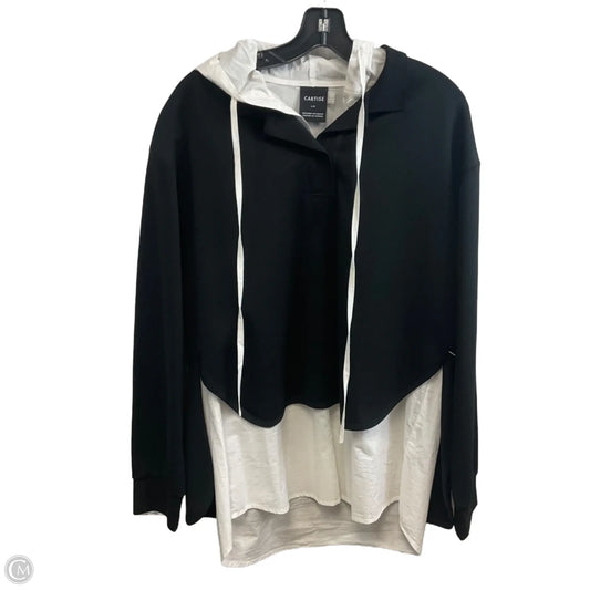 Top Long Sleeve By CARTISE In Black & White, Size: L