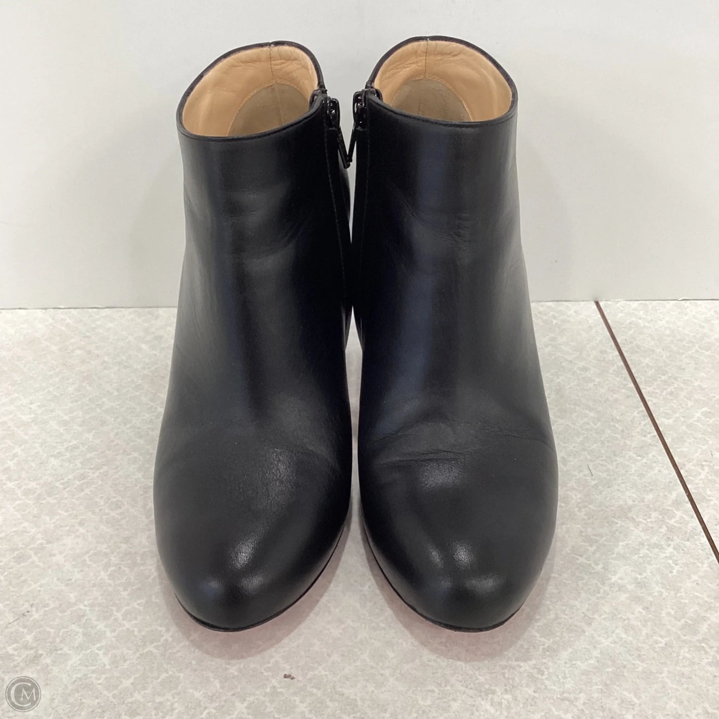 Boots Luxury Designer By Christian Louboutin In Black, Size: 6.5