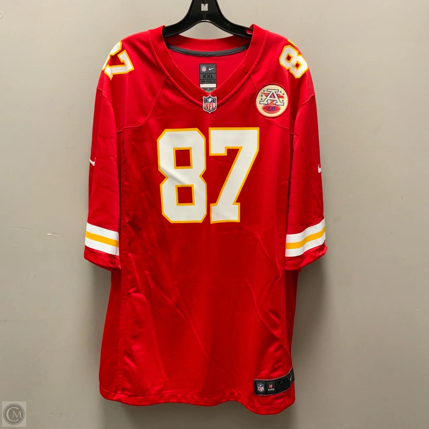 Athletic Top Short Sleeve By Nfl In Red, Size: Xxl