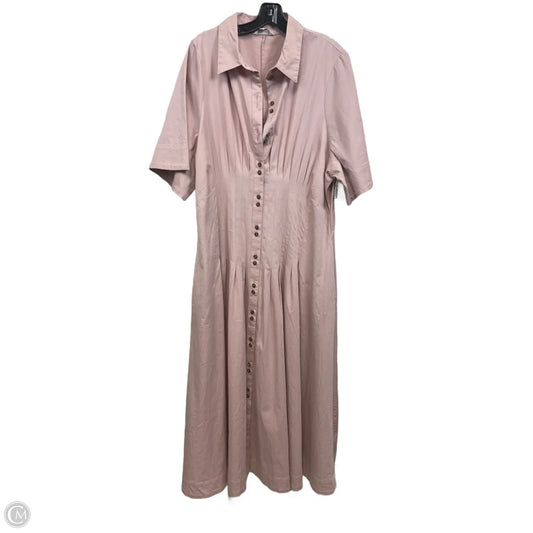 Dress Casual Maxi By Banana Republic In Pink, Size: Xl
