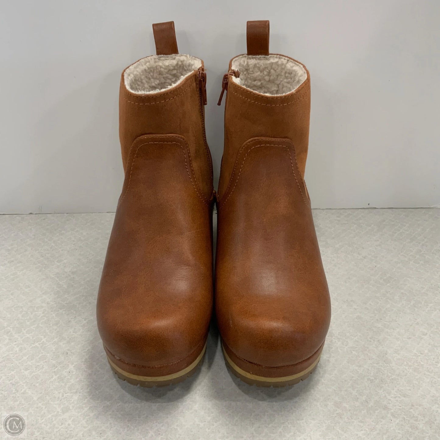 Boots Ankle Heels By Universal Thread In Brown, Size: 8