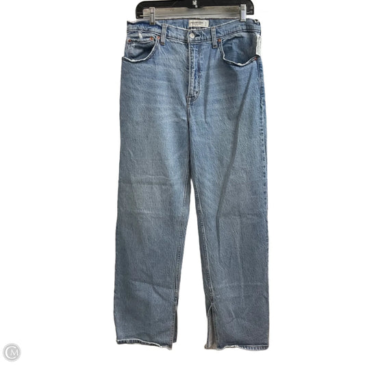 Jeans Wide Leg By Abercrombie And Fitch In Blue Denim, Size: 12l