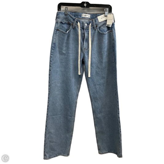 Jeans Straight By Abercrombie And Fitch In Blue Denim, Size: 4