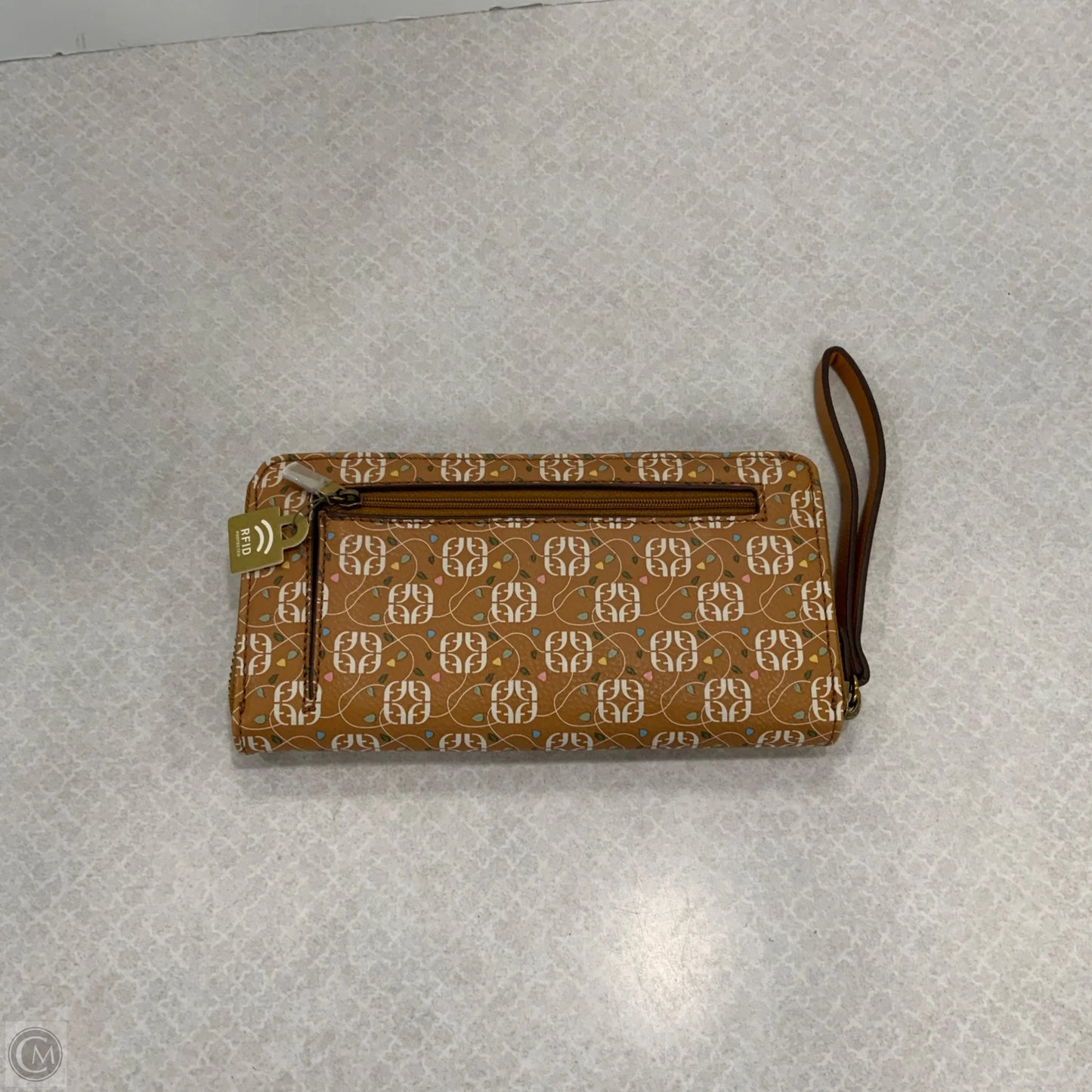 Wristlet Leather By Fossil, Size: Medium