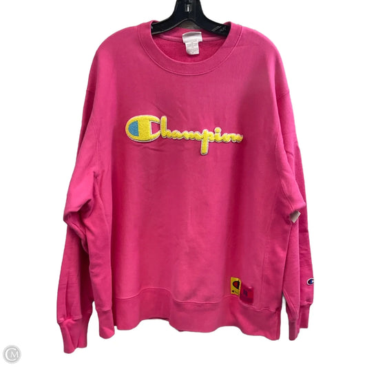 Sweatshirt Crewneck By Champion In Pink, Size: Xxl