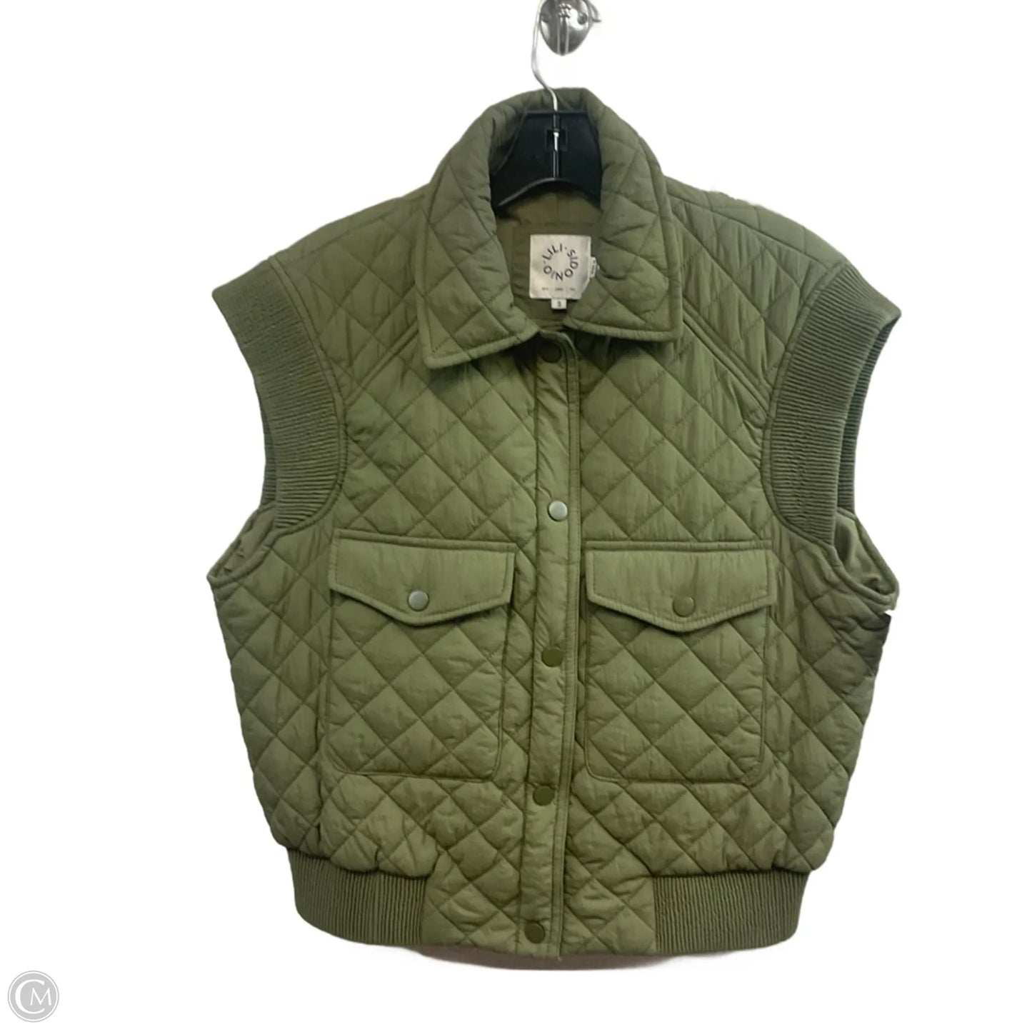 Vest Puffer & Quilted By Lili Sidonio In Green, Size: S