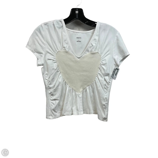 Top Short Sleeve By Maeve In White, Size: S