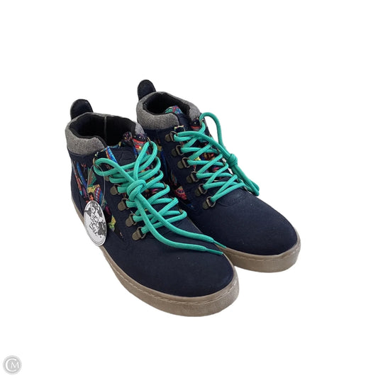 Boots Ankle Flats By Inkkas In Blue, Size: 10