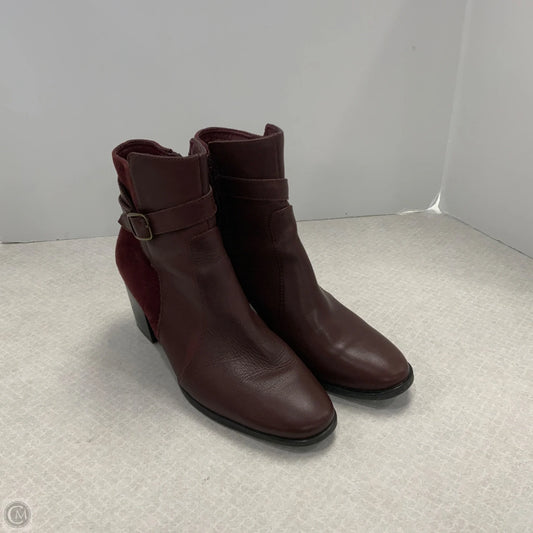 Boots Ankle Heels By Aetrex In Purple, Size: 10