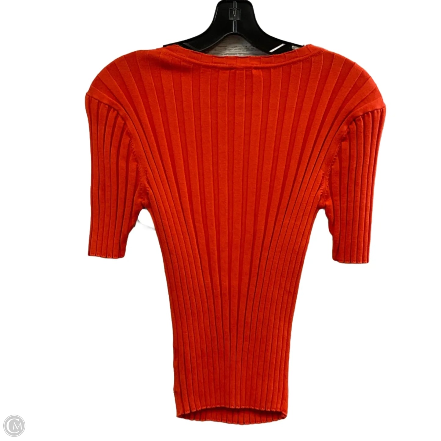 Sweater Short Sleeve By Cabi In Orange, Size: M