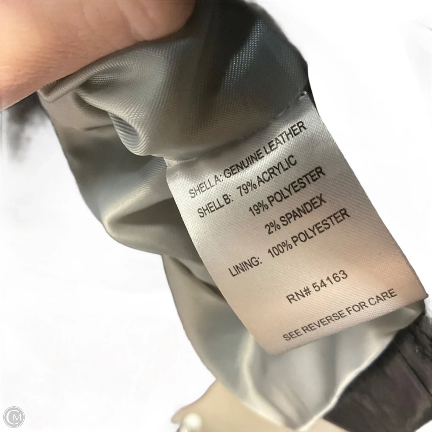 Jacket Leather By Calvin Klein In Black, Size: M