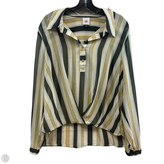 Blouse Long Sleeve By Cabi In Cream, Size: L