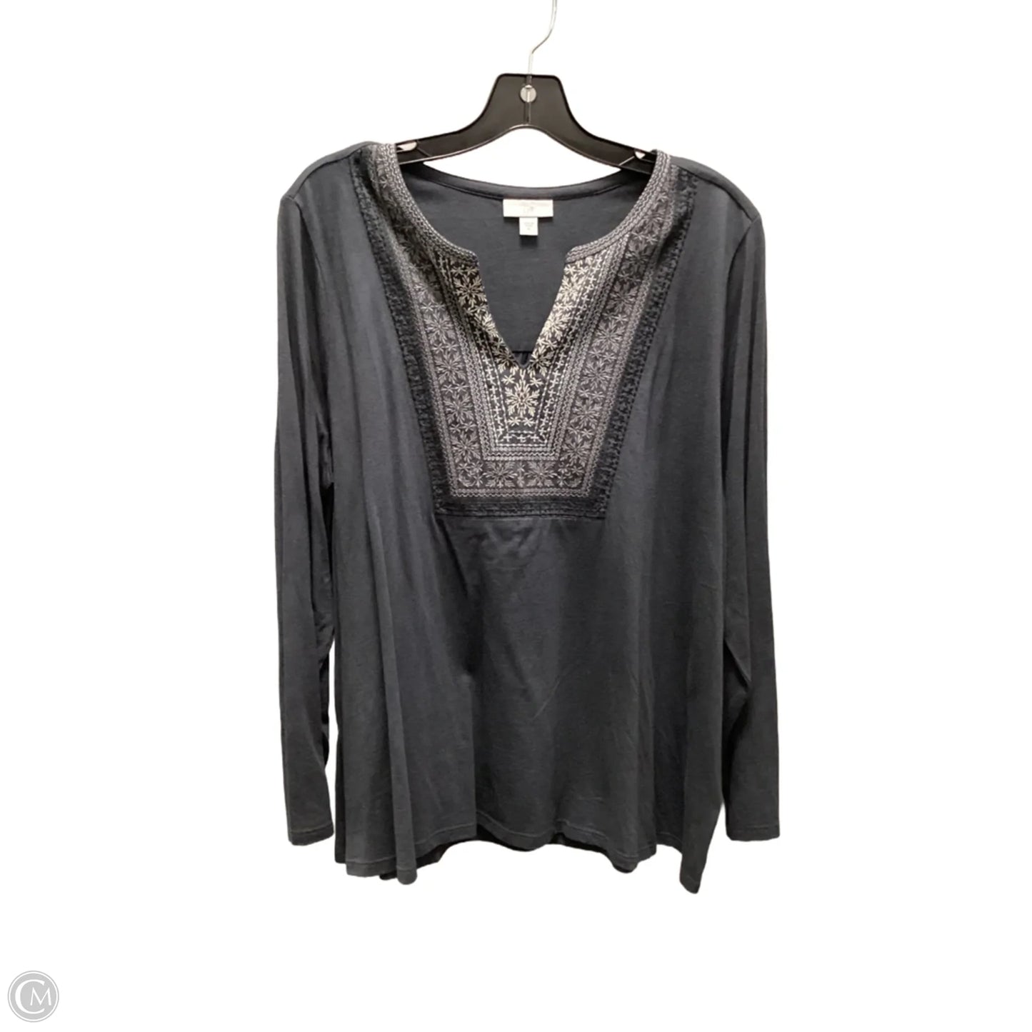 Top Long Sleeve By J. Jill In Grey, Size: Xl