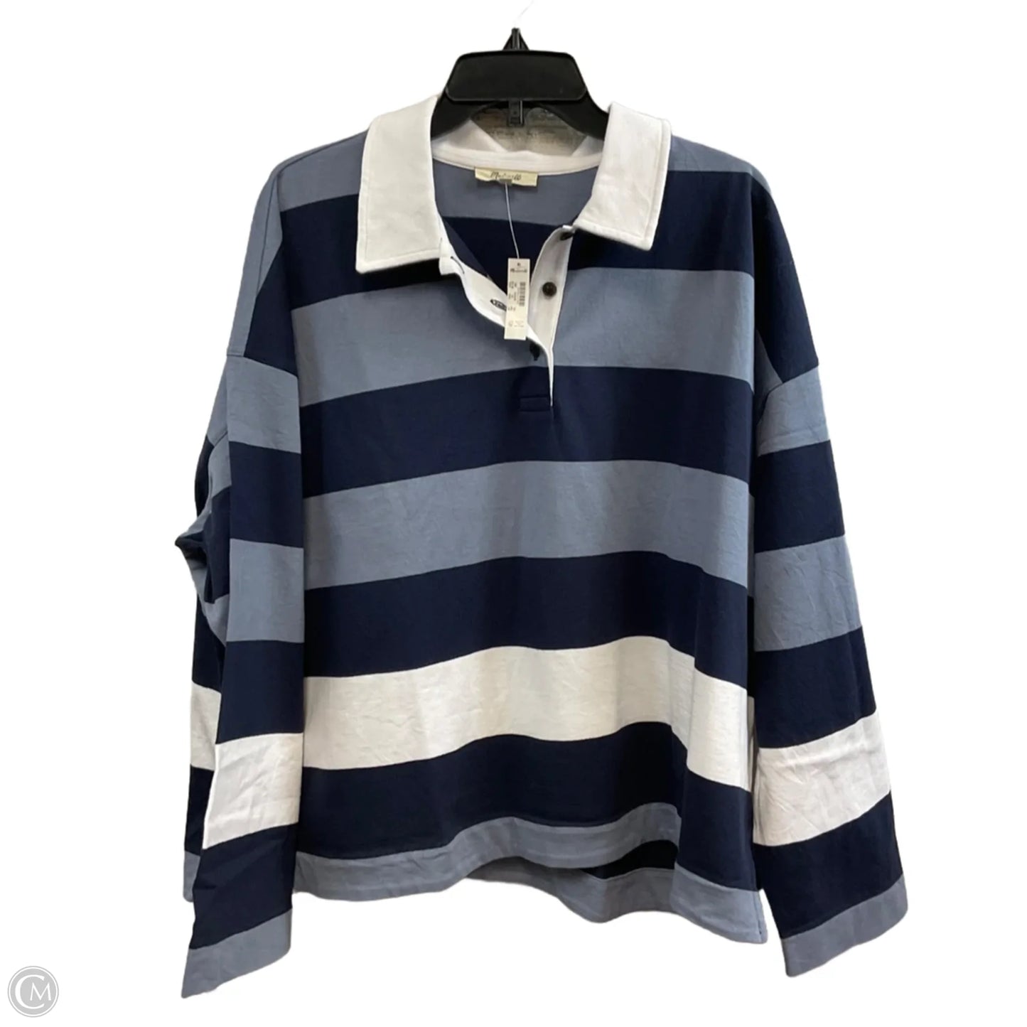 Top Long Sleeve By Madewell In Blue, Size: Xxl
