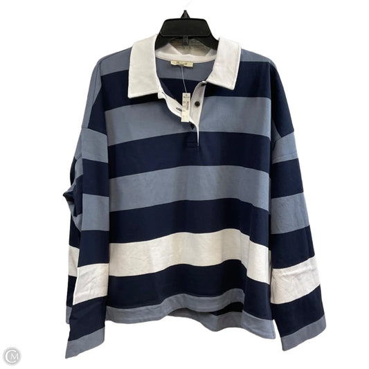 Top Long Sleeve By Madewell In Blue, Size: Xxl