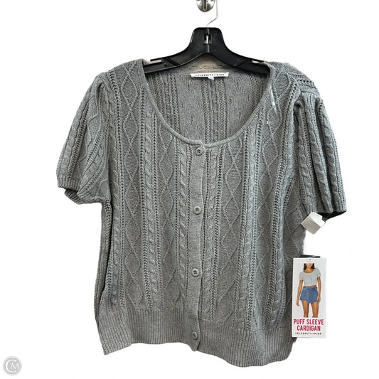 Sweater Short Sleeve By Celebrity Pink In Grey, Size: 2x