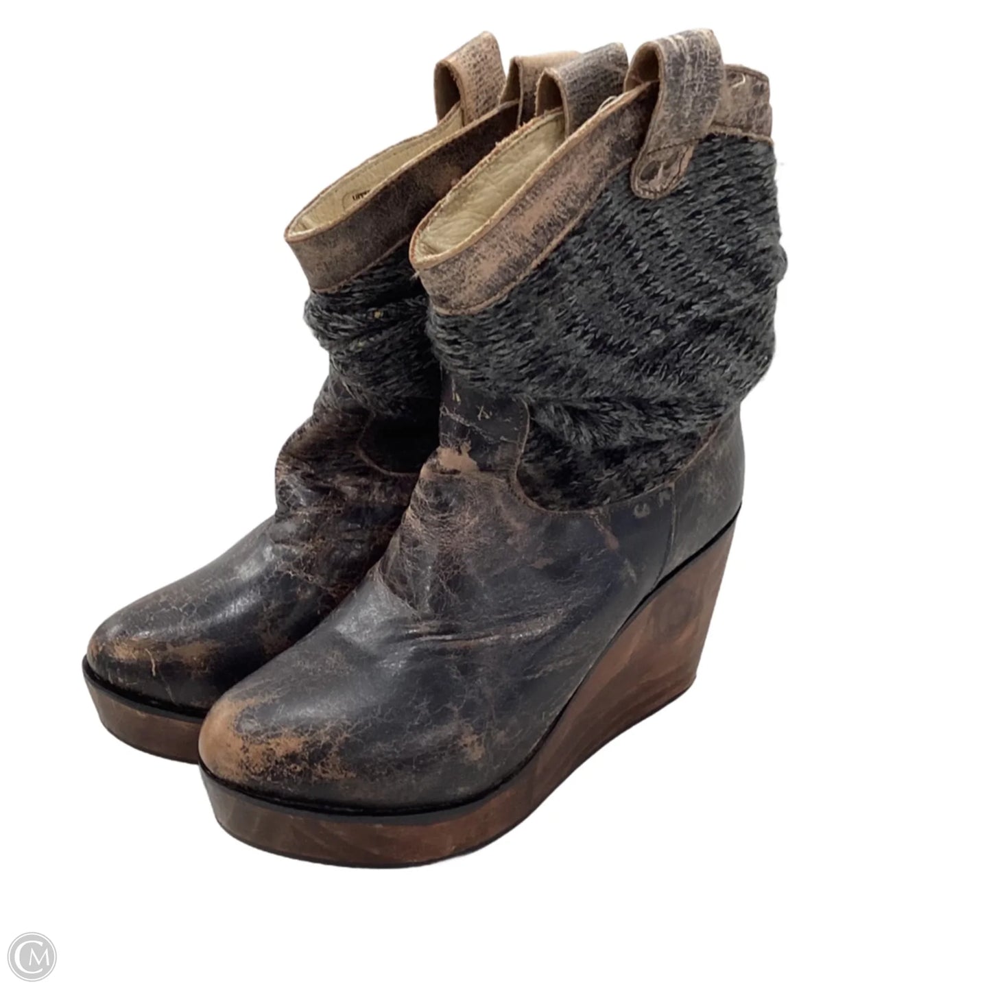 Boots Ankle Heels By Bed Stu In Brown, Size: 8.5