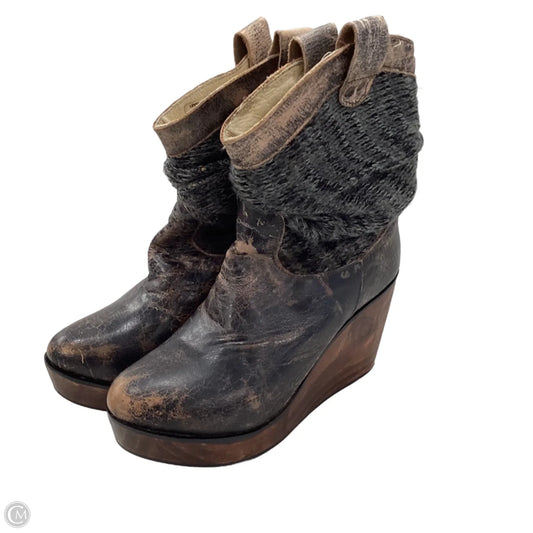 Boots Ankle Heels By Bed Stu In Brown, Size: 8.5