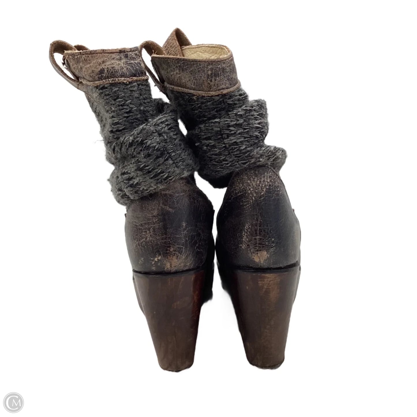 Boots Ankle Heels By Bed Stu In Brown, Size: 8.5