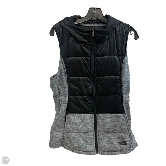 Vest Puffer & Quilted By The North Face In Black & Grey, Size: M