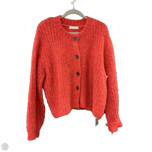 Sweater Cardigan By Zenana In Red, Size: L