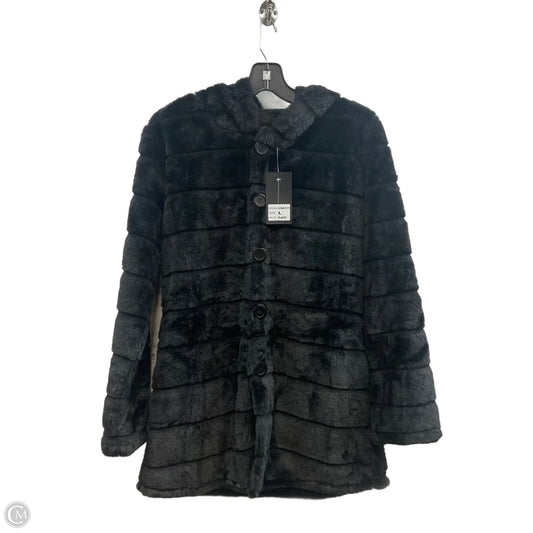 Coat Faux Fur & Sherpa By Monana In Black, Size: L