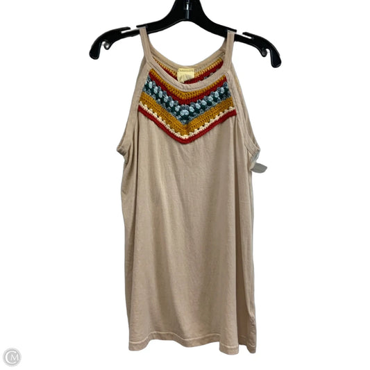 Top Sleeveless By Artistic Works By Lu In Brown, Size: S