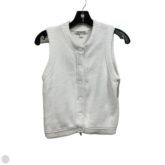 Vest Sweater By J. Crew In White, Size: Xs