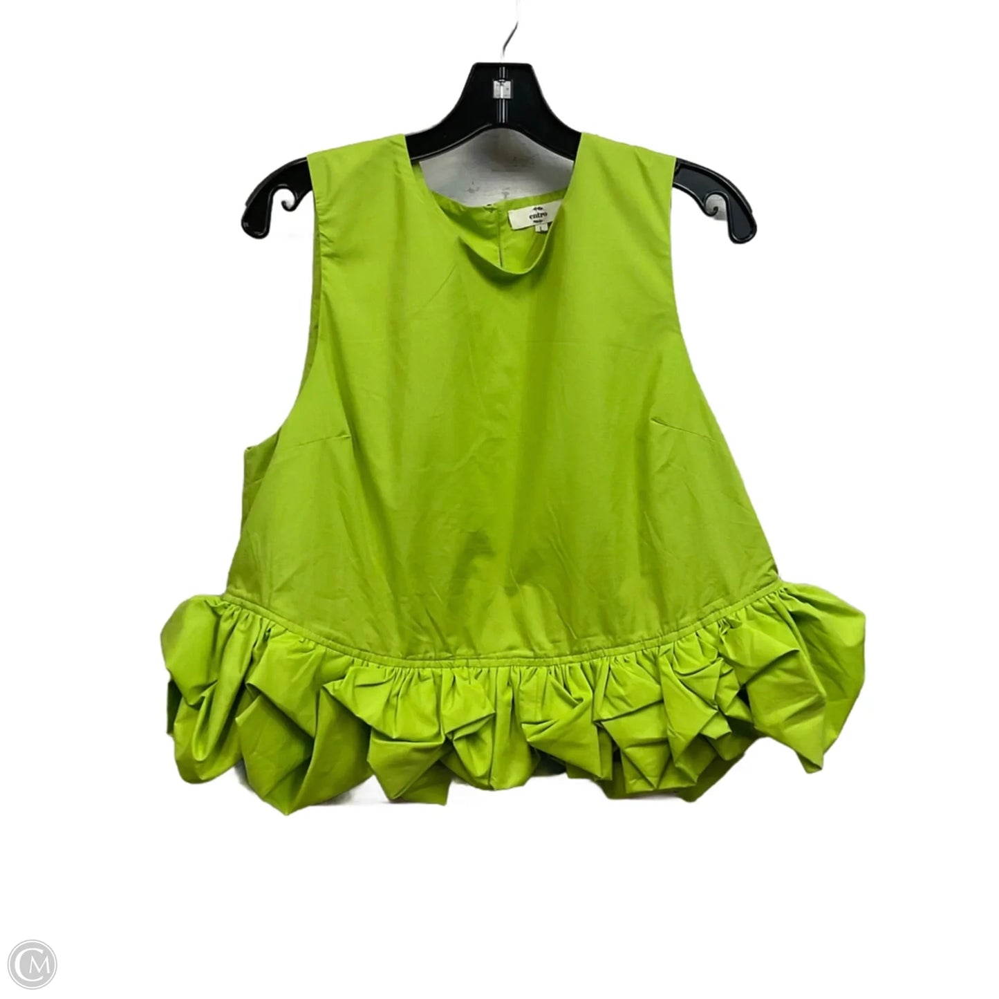 Top Sleeveless By Entro In Green, Size: L